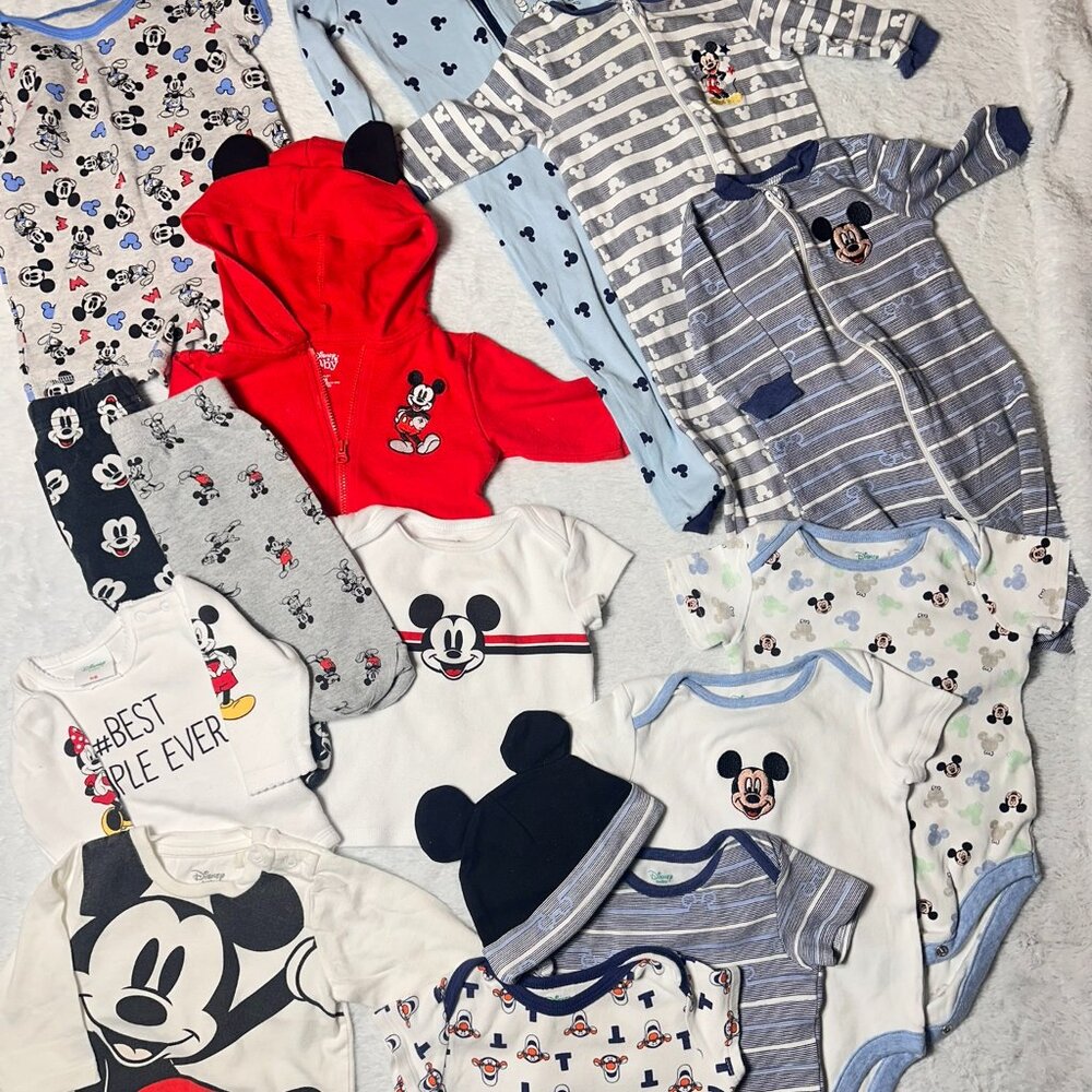 Disney Baby Mickey Mouse Clothing Bundle | 0–24 Months | 16+ Pieces
